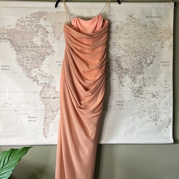 HOUSE OF CB 'Nastassia' Rose Gold Corseted Maxi Dress - Picture 12 of 17